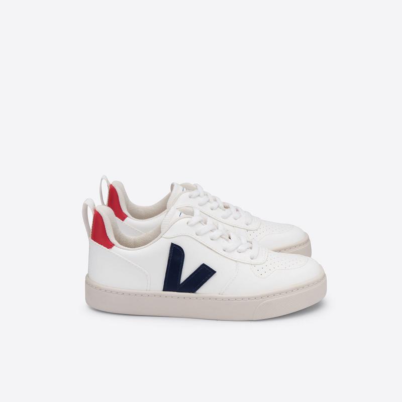 Tenis Veja Niños Outlet - V-10 Zapatillas Blancas ES2230897